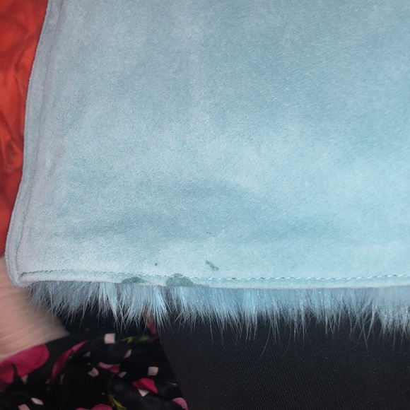 'NWT Vintage Designer Rabbit Fur Vest Genuine Leather Size Small - Picture 14 of 16